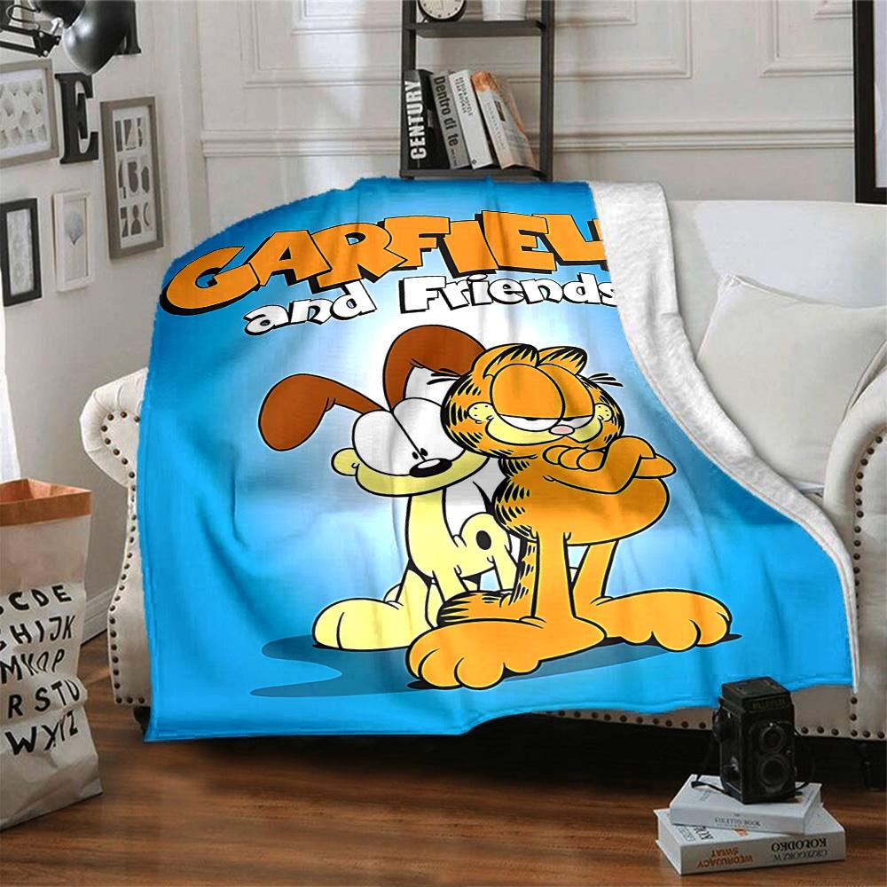1pc Garfields Urgent Meal flannel Blanket for Super Soft Cute Comfort Blanket for Travel Bedding Couch Sofa Blanket Y72314