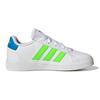 adidas Neo GRAND COURT 2.0 K Low Top Skateboard Shoes White Green Kids' Sneakers GW6505