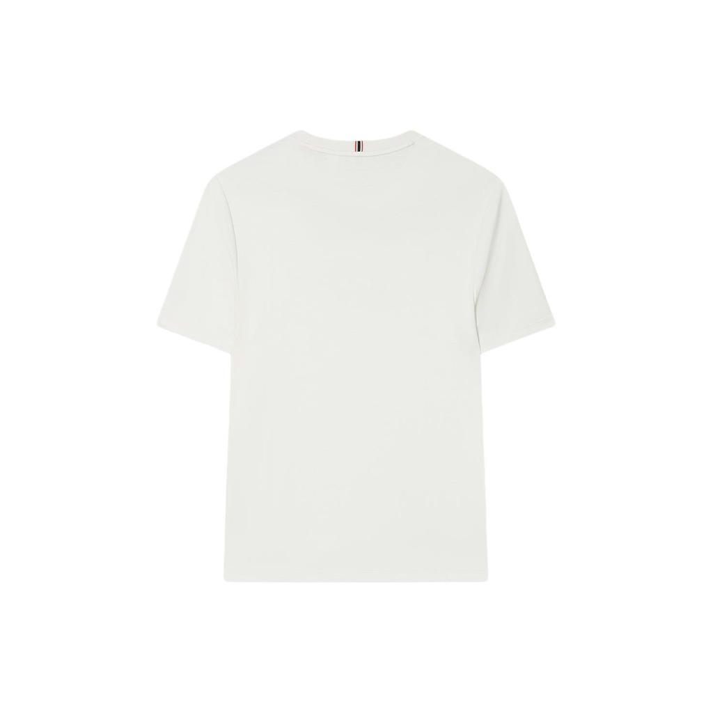 Fila Letter Logo Printed Knit Casual Short Sleeve T-Shirt Men Tops Steam-White F11M411101F-IV