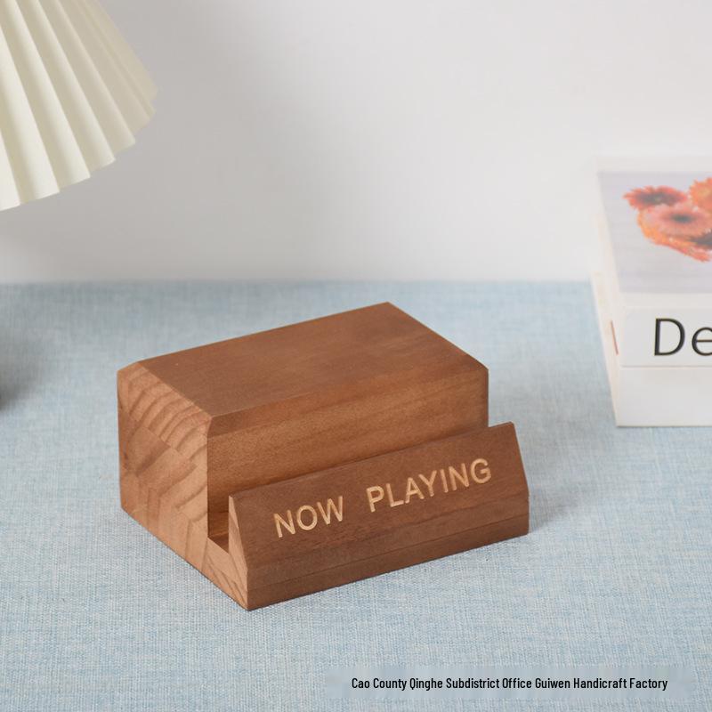 

Solid Wood Vertical Vinyl Record and Photo Album Stand