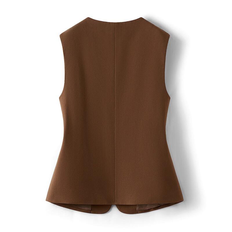 Women's Retro Round Neck Single-Breasted Suit Vest