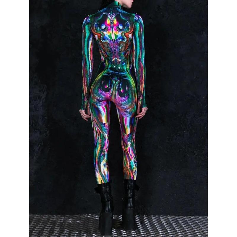3D-Digitaldruck Bühnenkostüme für Erwachsene, Halloween-Events, Karneval, Mottoparty, Cosplay-Outfit, Pretend Game-Overall