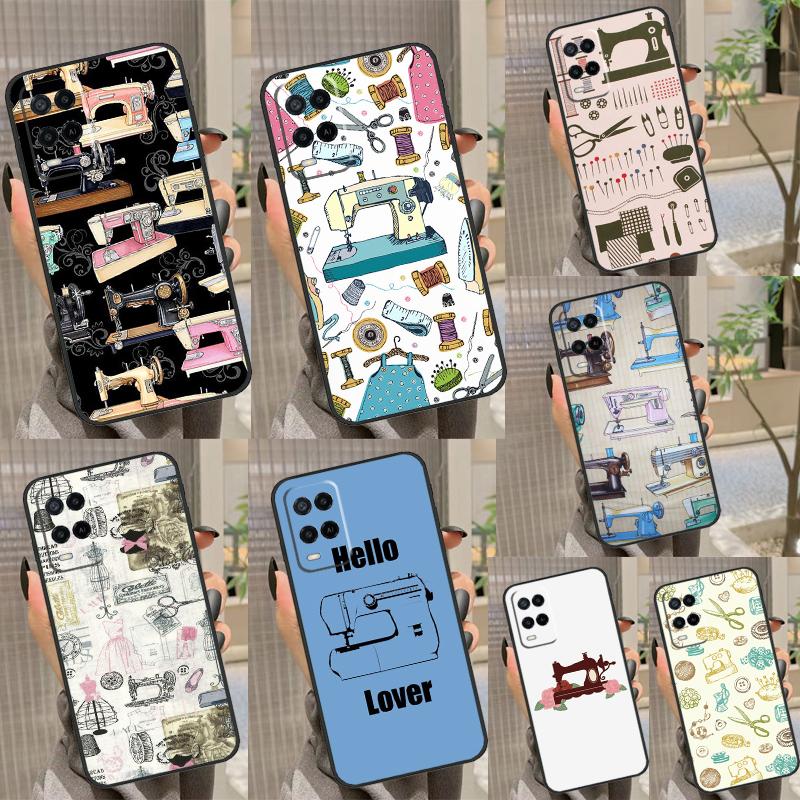 Sewing Machine Case For OPPO A17 A16 A15 A78 A98 A54 A74 A94 A76 A96 A77 A52 A72 A5 A9 A53 A54s A57s Cover