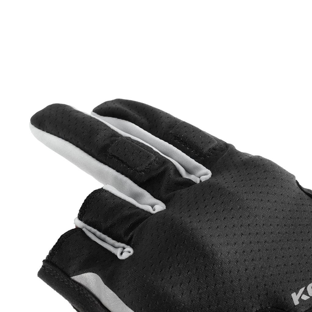 Komine GK-2603 Protective 3 Fingerless Mesh Gloves for Motorcycles Black Red S
