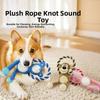 Funny Bite Resistant Dog Chew Knot Toy Animals Shaped Cartoon Cotton Rope Pull Ring Sounding Dog Squeaking Toys Training