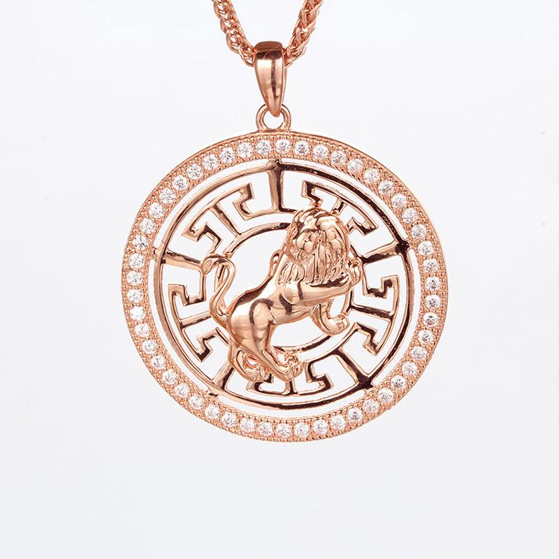 Pure Purple Gold Constellation Pendant Rose Gold Plated Color Gold Personalized Twelve Constellation Cards