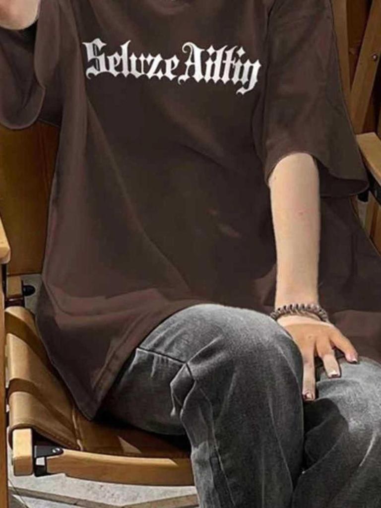 Plus-Size Trendy American Cotton Summer T-Shirt for Women – Loose, Hip-Hop Style, Short-Sleeved Top for Students