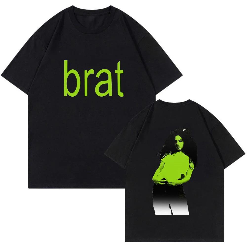 T-Shirt Brat Album Print Men Women Cotton Hip Hop Oversized Tshirt Short Sleeve T Shirt