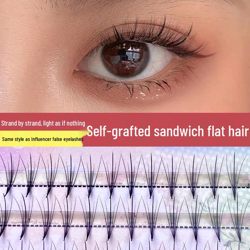 

5-Pack Self-Grafting Natural Flower Flat False Eyelashes 8 mm