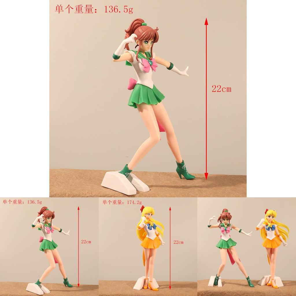 Sailor Moon Kino Makoto And Aino Minako Pvc Anime Model Of Female Warrior Figures For Fans And Display Decor