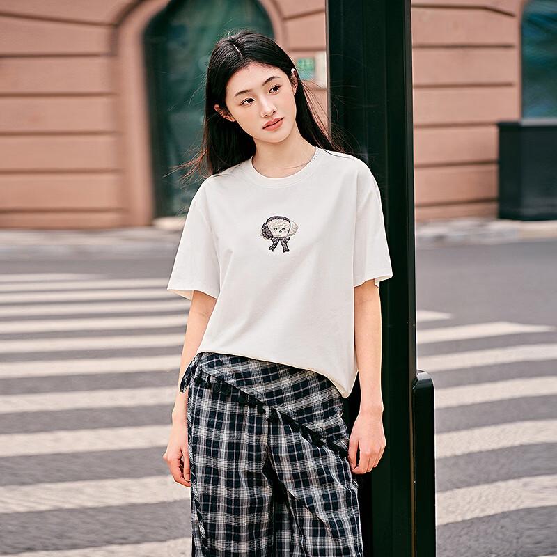 Ledin Women s Puppy Print Loose Short Sleeve T-Shirt S