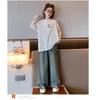 Girls' 2025 Autumn Smiley Face Casual Loose Shirt for Medium & Large Children