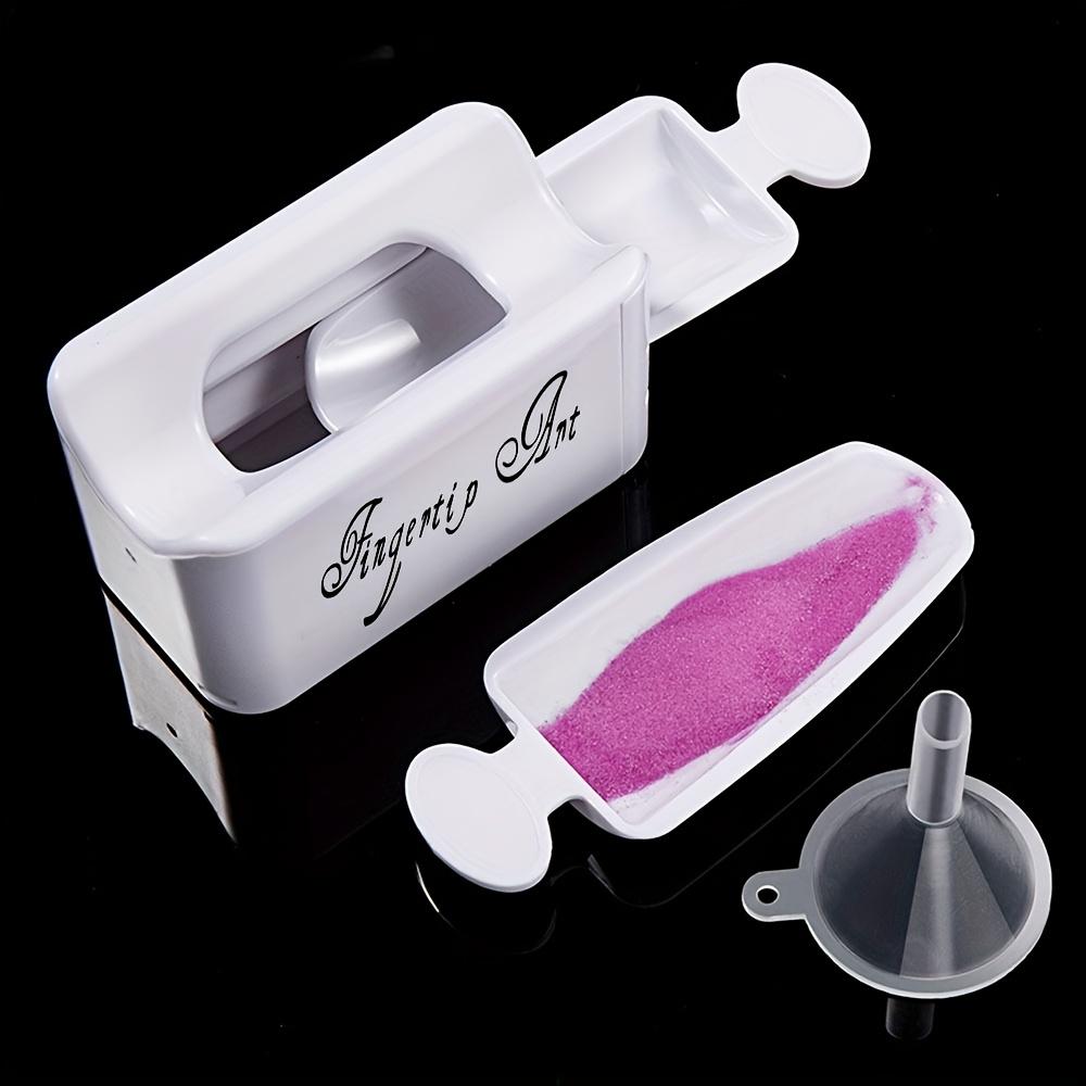 Set of 2 Portable Dip Powder Nail Art Kits, Including a Complete Manicure Set with a Recycling Tray And a Soft Dust Brush for Nail Care