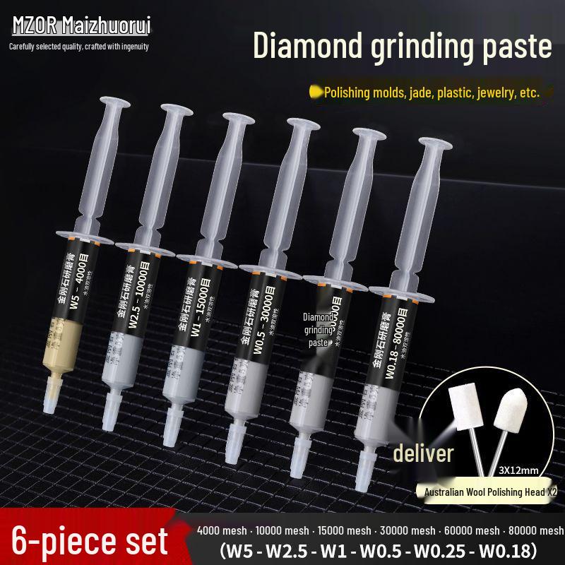 Diamond Grinding and Polishing Paste Set for Metal, Jade, and Emerald Surfaces
