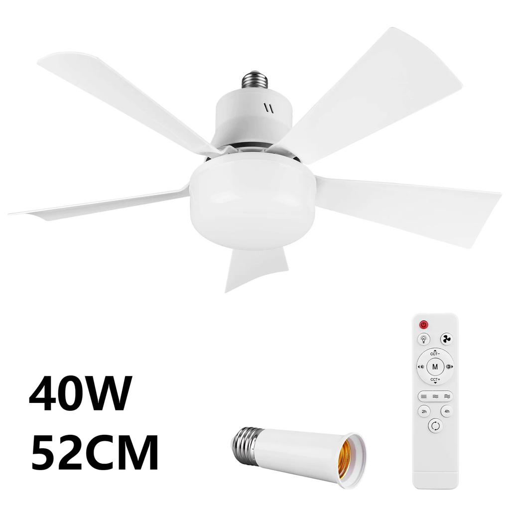 Ceiling Fan with Light Ceiling Fan Light Remote Control LED Light Fan 3 Light Colors Timing Wireless Fan for Living Room Bedroom