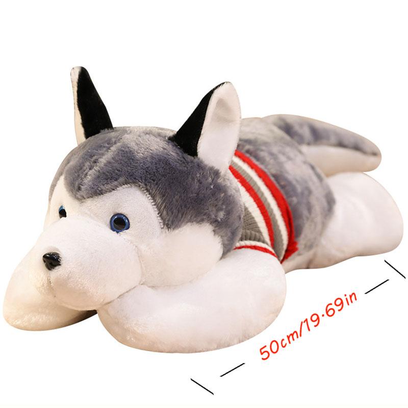 

Большая плюшевая игрушка Хаски Подушка Животное Свитер Собака Подушка Детский Комфорт Подарок Мягкий 50cm/19.69in