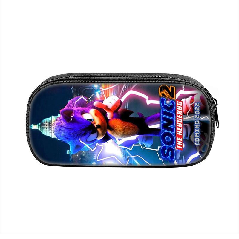 Sonic The Hedgehog Pencil Case With Nylon Material For School Students And Collectors