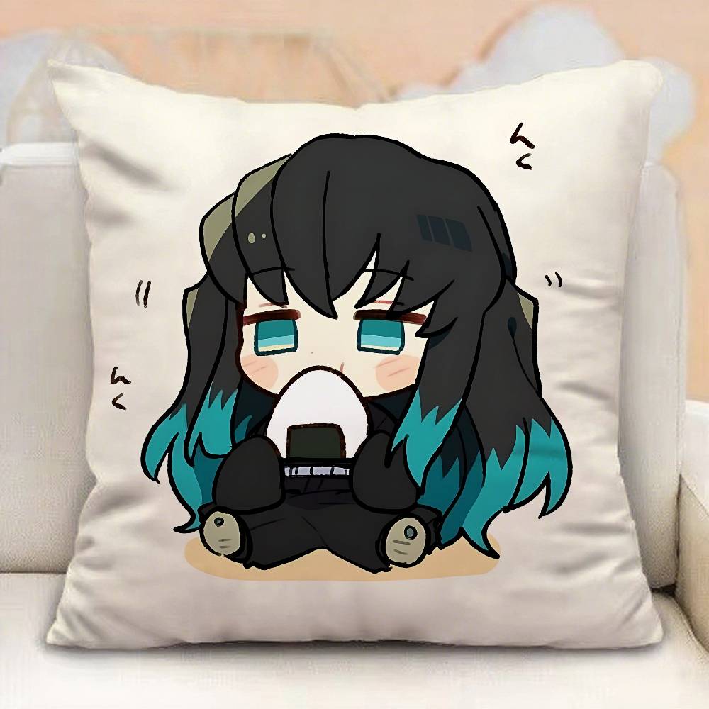 Kwaii D-Demon S-Slayer Pillow Case Pillowcases Home Decor Living Room Decor Cushion Covers