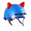 2PCS Nette Katze Ohr Helm Dekoration Motorrad Elektrische Auto Helm Styling Aufkleber Dual-seitige Aufkleber Dekor Helm Zubehör