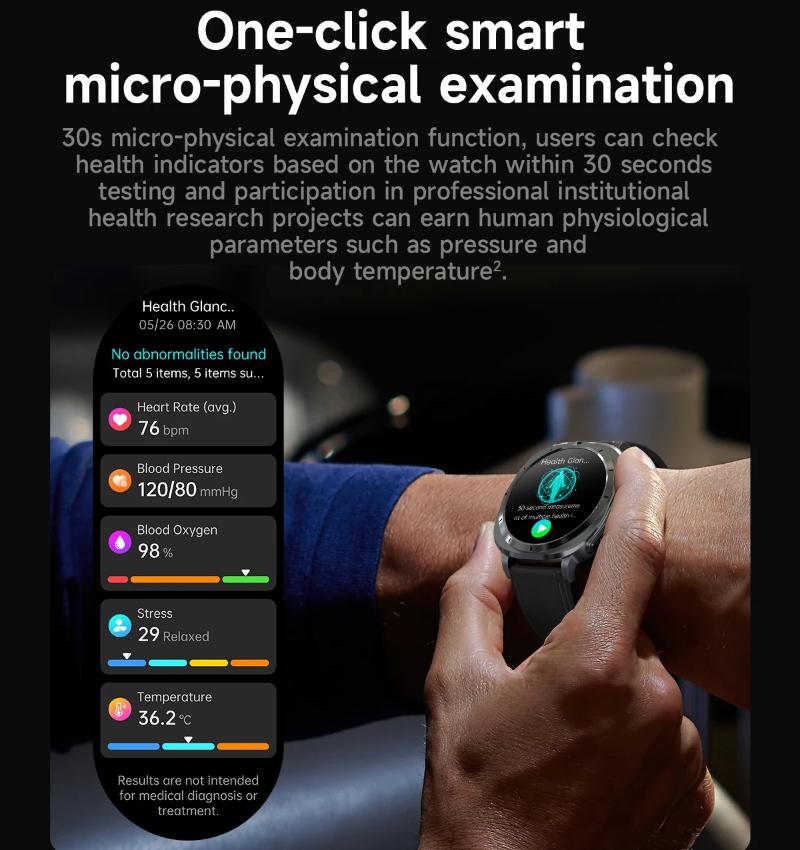 2025 New Watch 7 Uric Acid Blood Pressure Blood Oxygen Body Analysis Smart Watch ECG+PPG Clock Smartwatch Men