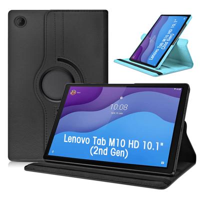 Coque antichoc pour Lenovo Tab M10 HD 10.1 (2e génération) TB-X306X X306F M10 3ème génération TB328FU TB328XU housse en cuir PU 360 support rotatif