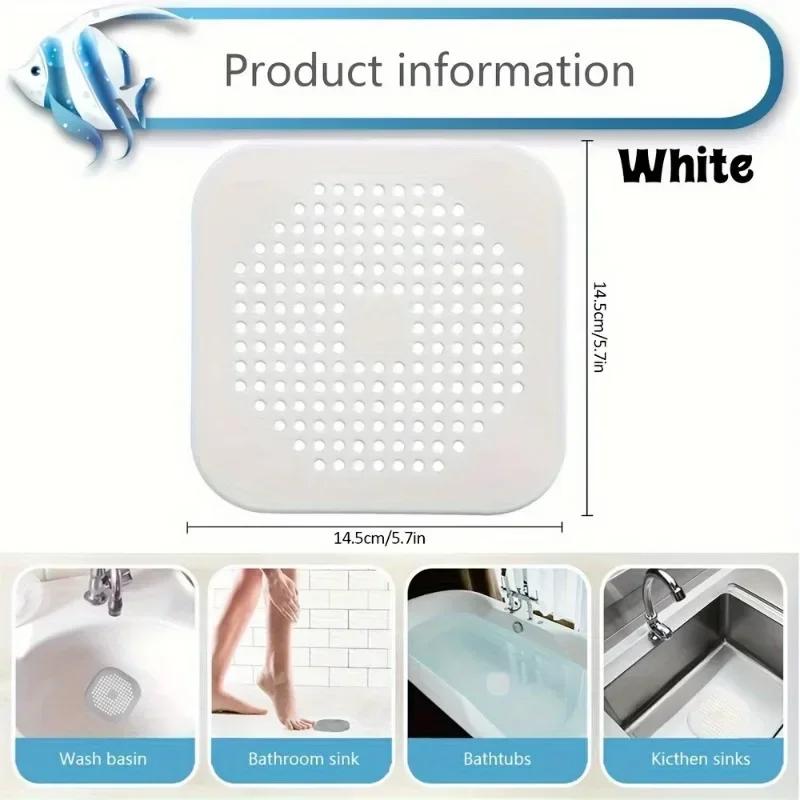 4pcs Hair Filter Shower Drain Plug Kitchen Sink Filter Sink Strainer Bathtub Shower Floor Drain Stopper Home Shower Accessories