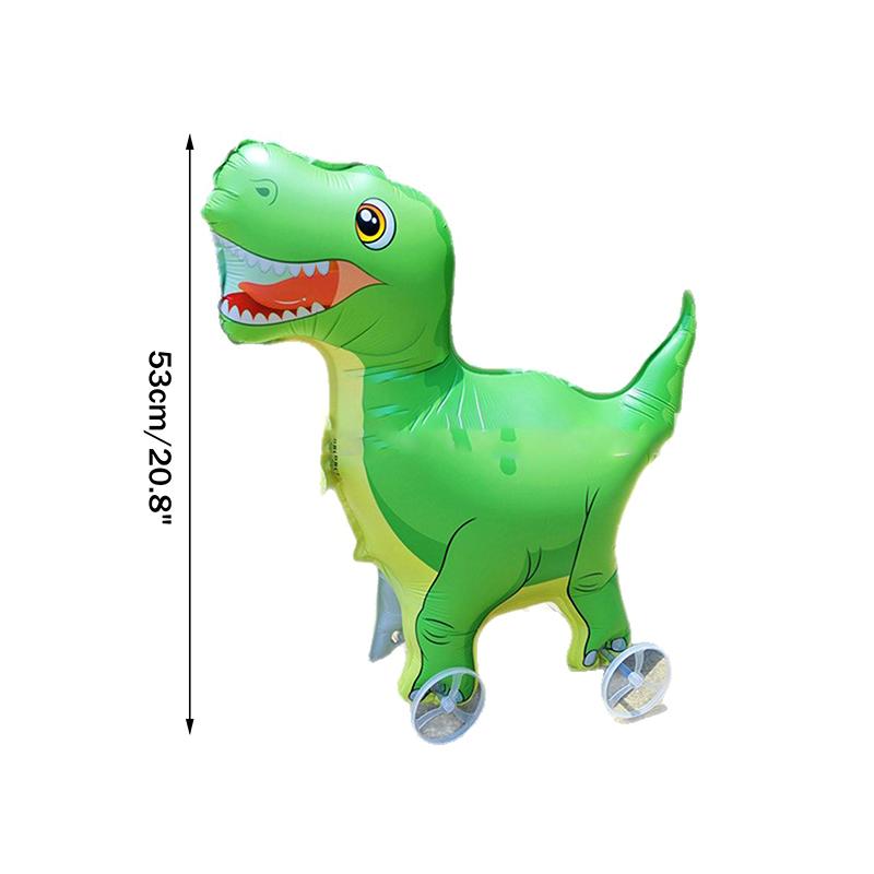 4D Cartoon Foil Balloons Elephant Stand Walking Balloon With Wheel For Kids Birthday Party Decoration Baby Shower