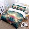 Lotus Flower Spiritual Decor Set Bedding Set with 1 Duvet Cover 2 Pillowcases Single Double King Queen, Gift