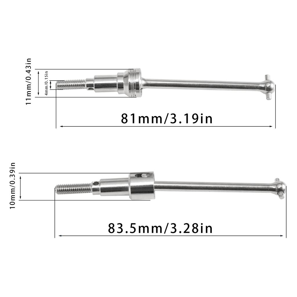 HBX 16889 16889a 16889pro Metal Front And Rear CVD Drive Shaft For 1/16 RC Car Accessories