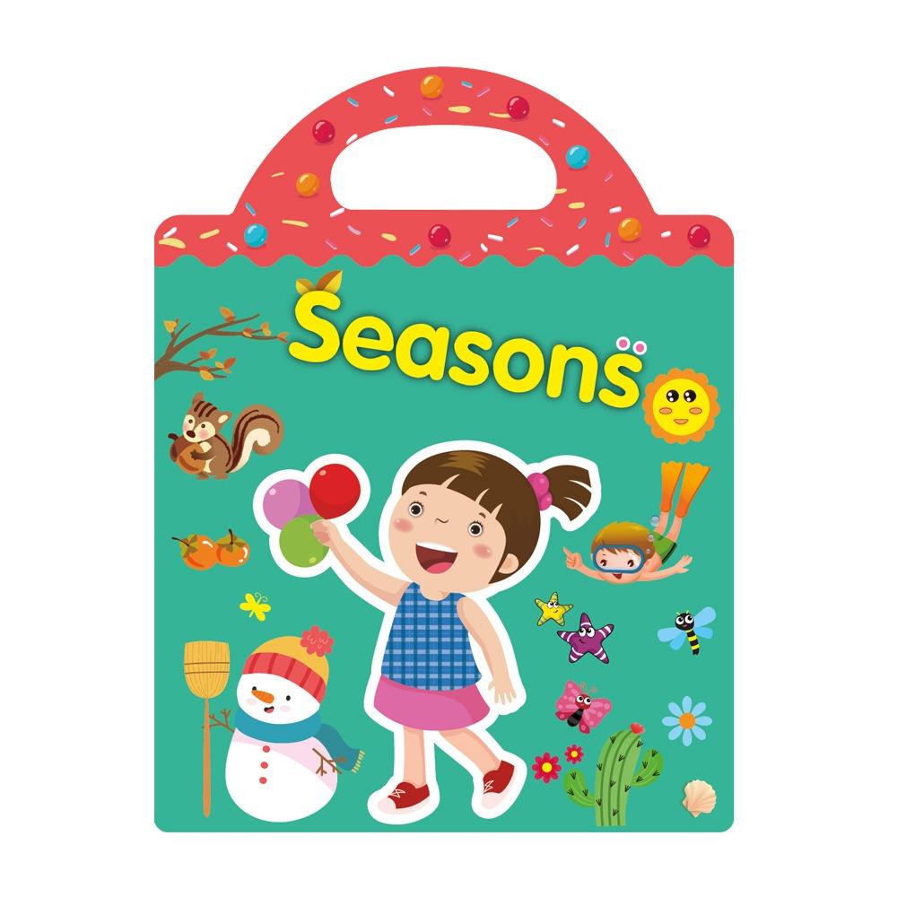 Sticker Books Early Education Concentration Training, Animal Dinosaur Decorative Sticker Books
