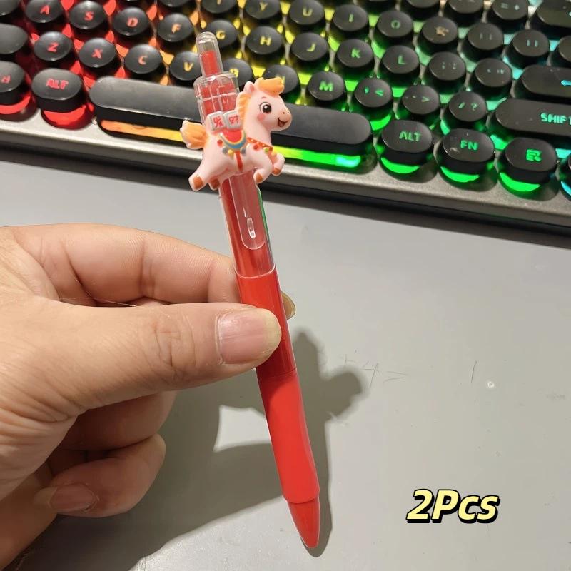 2/5 шт. Креативные ручки-пони, милые мультяшные нейтральные ручки 0,5 мм, канцелярские товары для школьников, школьные принадлежности, Год Лошади, подарки для детей A5