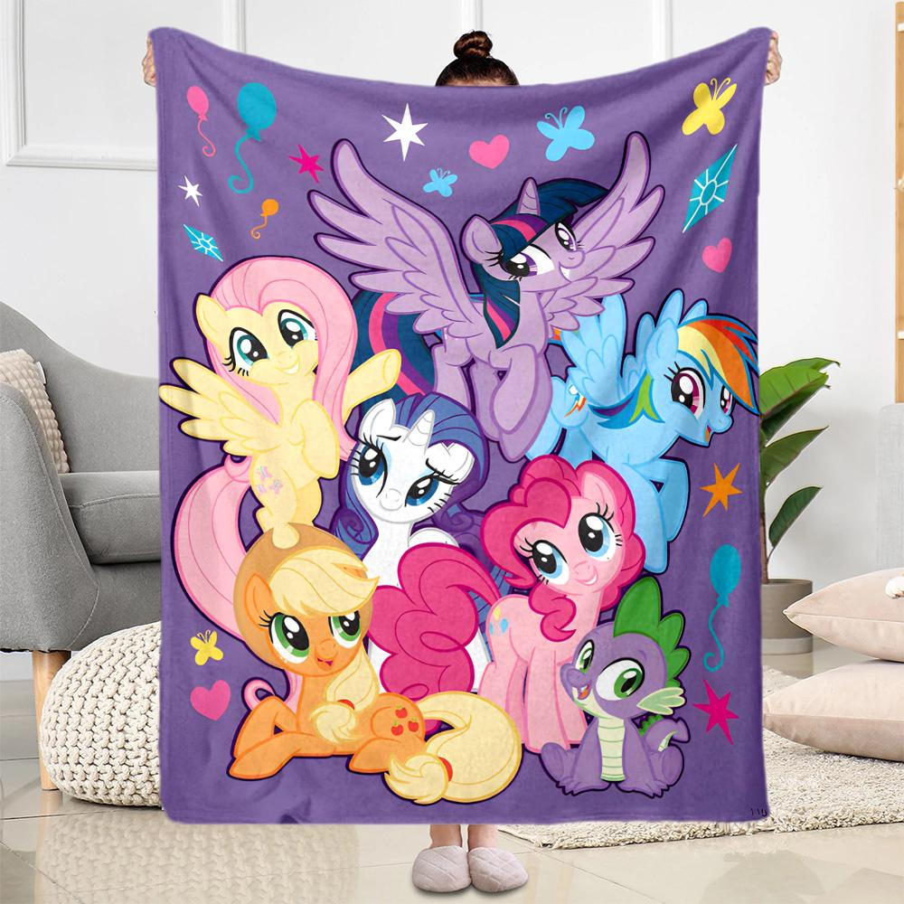 1pc Little Pony Friendship blanket Soft and Warm for Sofa Office Camping Travel Livingroom Great Gift for Friends and Family Comfortable