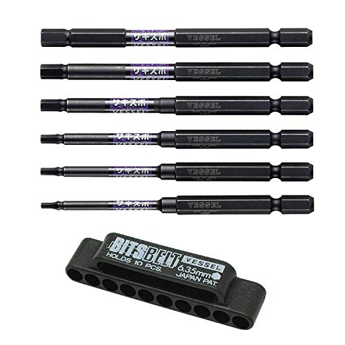 

Vessel SS16H-6PSA Hex Screwdriver Bit Set, Set of