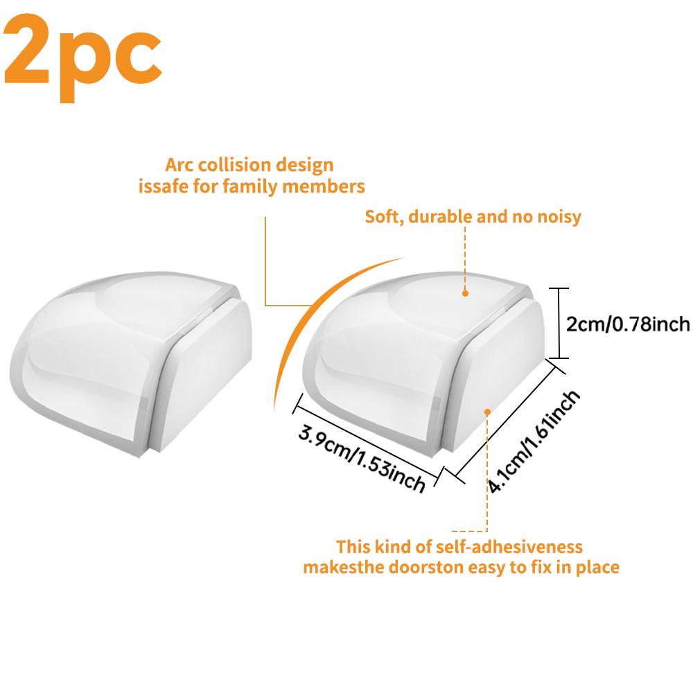 Transparent Door Stopper Self Adhesive Door Holder Catch Floor Mounted Door Stop for Protection of Wall and Furniture