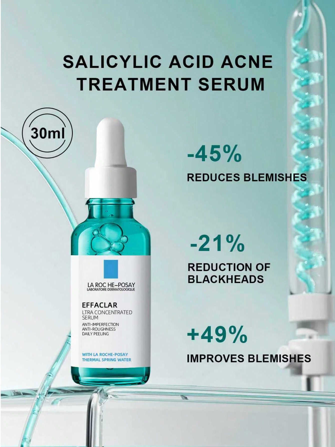 

LA ROCHE-POSAY Salicylic Acid Acne Serum 30ml - Gentle Blemish Clearing Treatment 30ml