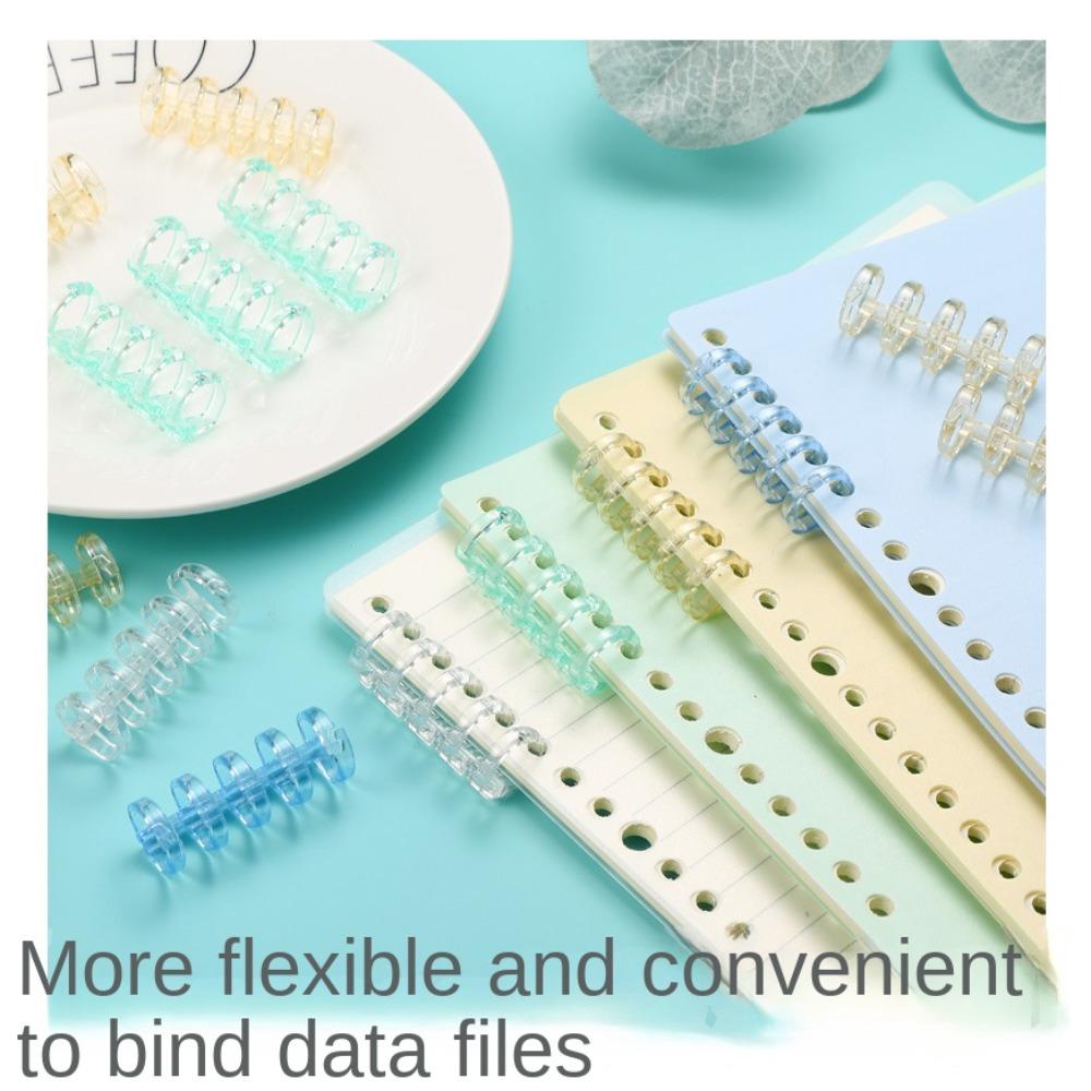 10pcs Stationery Loose Leaf Binder Rings Binding Supplies Spring Spiral Rings Binder  Photo Album