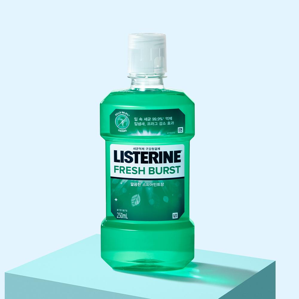 Listerine Fresh Burst Mouthwash, Spearmint Flavor, 250ml 1ea