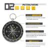 Outdoor Mini Aluminum Alloy Compass with Keyring - English North Pointing