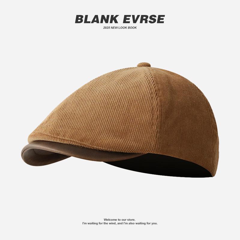 British style retro forward hat women spring and autumn versatile anti-wearing beret fashion big head circumference show face small hat trend