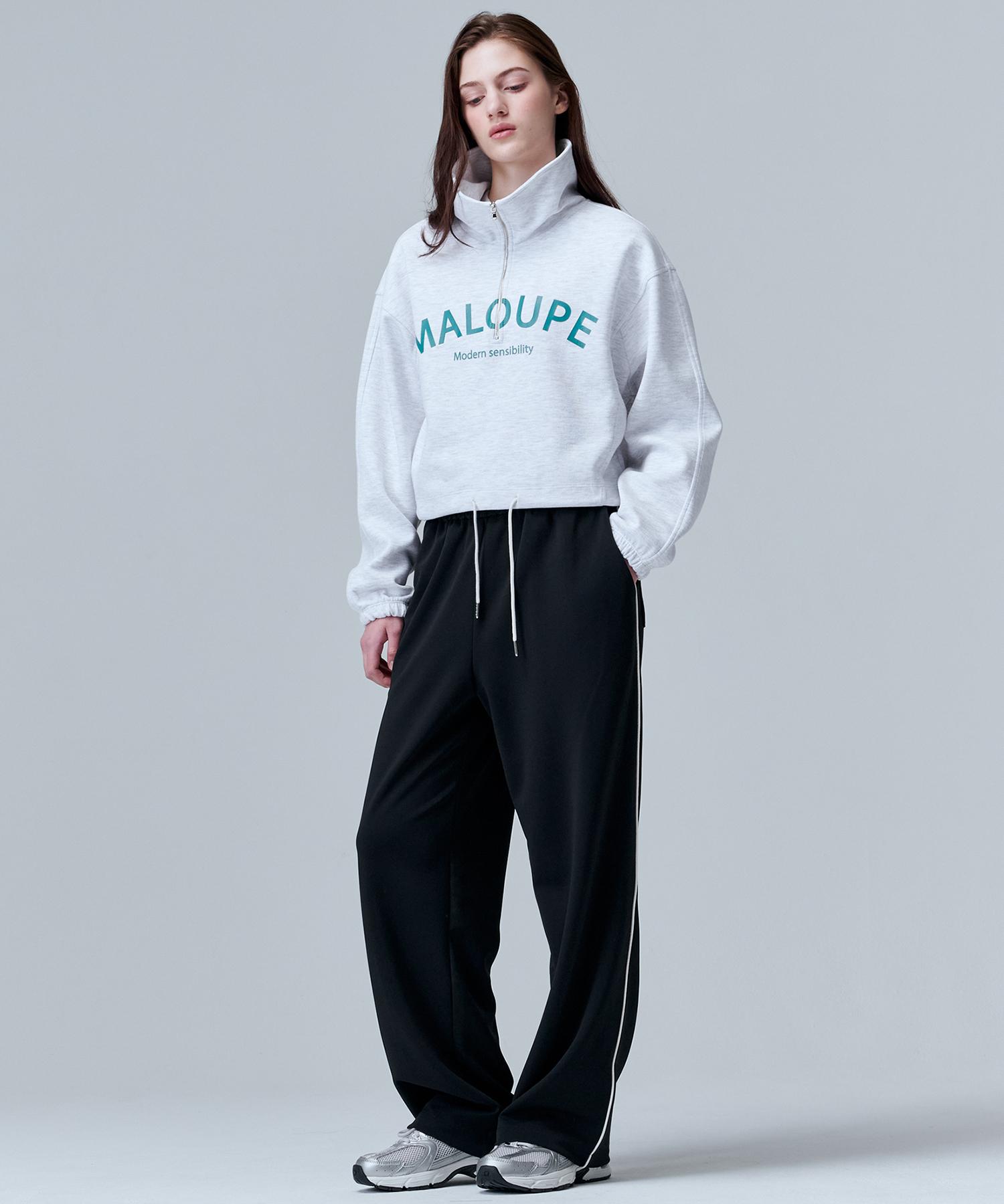 Marop 5302 Anorak Crop Sweatshirt (Light Gray) Grey/Free