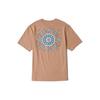 Li Ning Lotus Flying Sky Algae Print Short Sleeve T-Shirt Men Tops Deer-Brown AHSR395-2