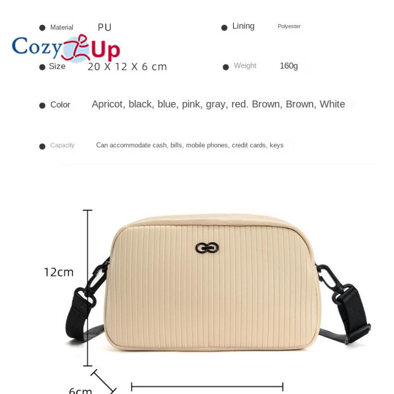 Gemütliche Damen Kameratasche Unifarbene Einzel-Schulter-Crossbody-Tasche für Damen Sandwich-Reißverschlusstasche Kleine quadratische Tasche