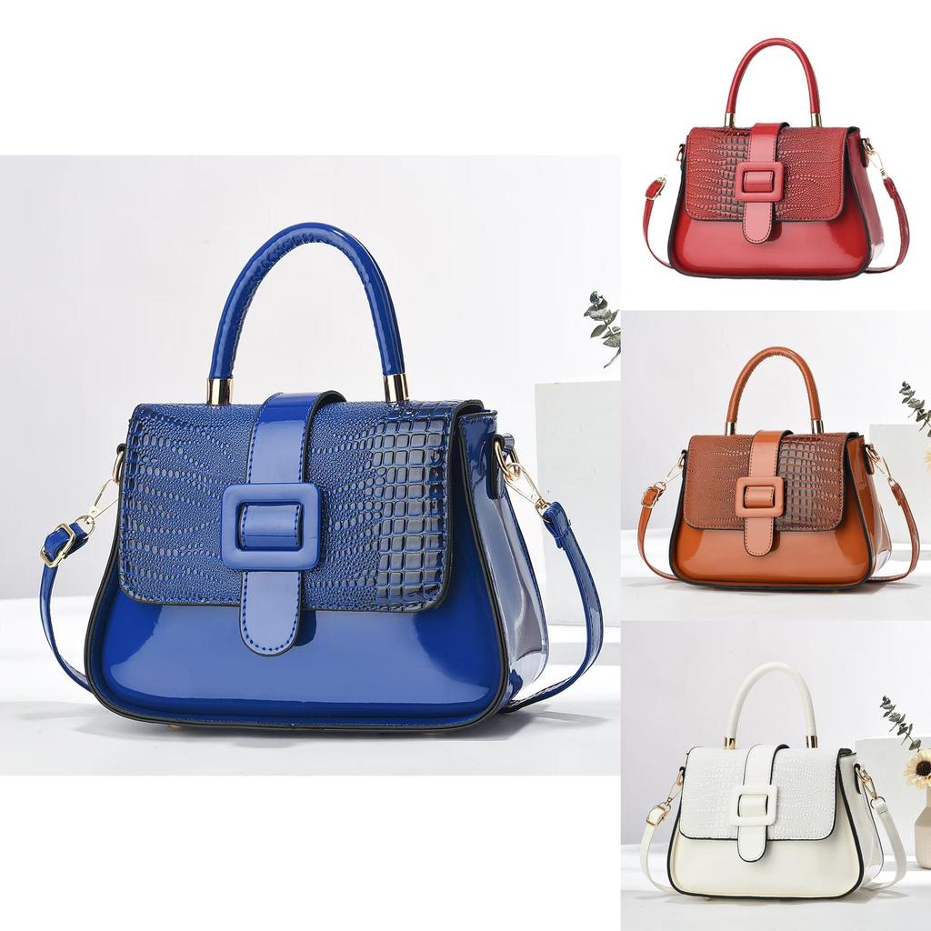 Trendy Crocodile Texture Handbag With Large Capacity And Chic Urban Minimalist Style Ideal For Daily Outfits