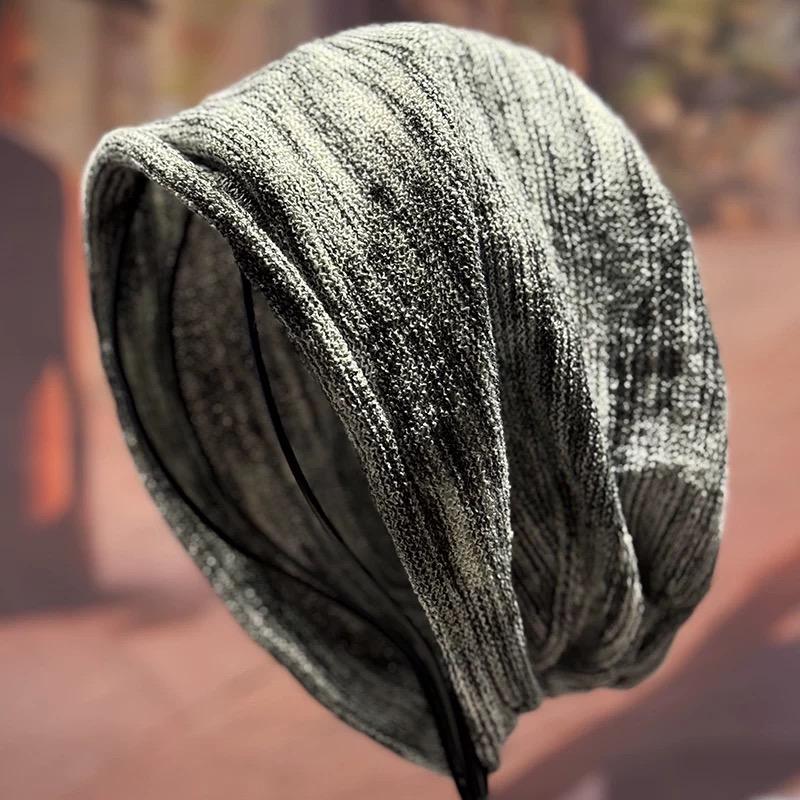 

2026 Spring Autumn Fashion Gradient Color Breathable Slouchy Beanie Man Woman Vintage Casual Knitted Beanie Hat Headgear One Size