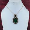 Faceted Zambian Emerald Pendant Copper Wire Wrapped Pendant Handmade Jewelry Gemstone Pendant Copper Wire Wrap Jewelry Anniversary Gifts