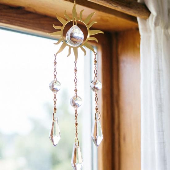 Large Sun Crystal Sun Chime Prism Catcher Wind Sun