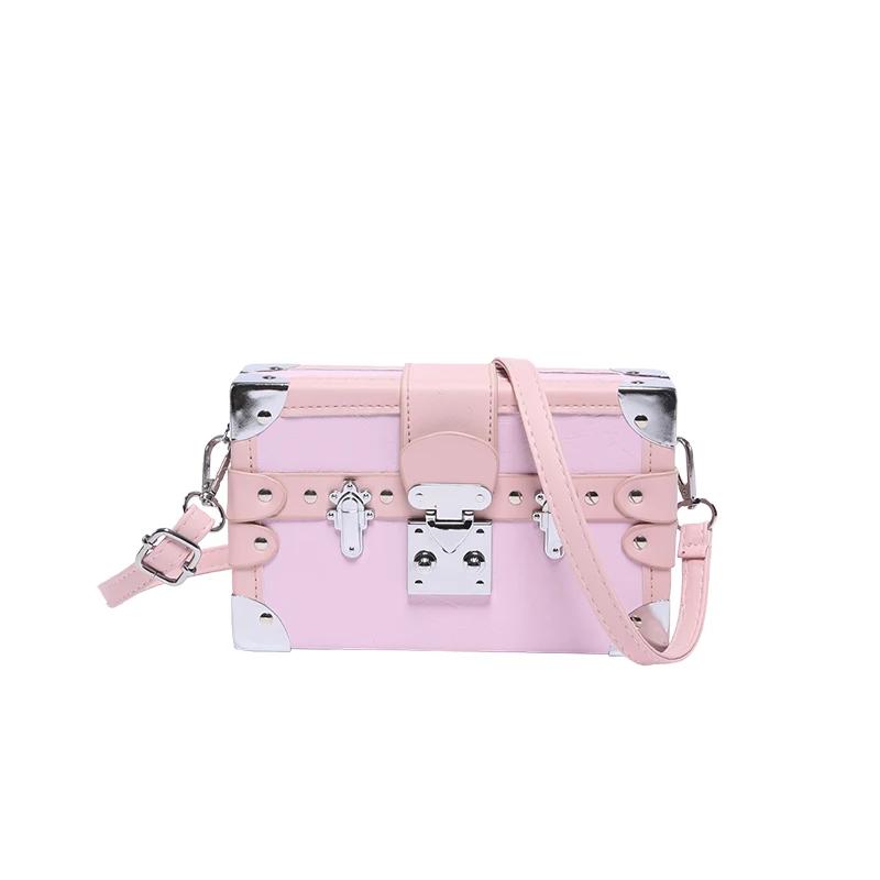 

Женская сумка через плечо с пряжкой-фиксатором и заклепками из искусственной кожи, универсальные сумки через плечо, модный дизайн, монохромный