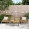 Garden Sofas Without Armrests 4 Pcs Pressure Treated Pine Wood