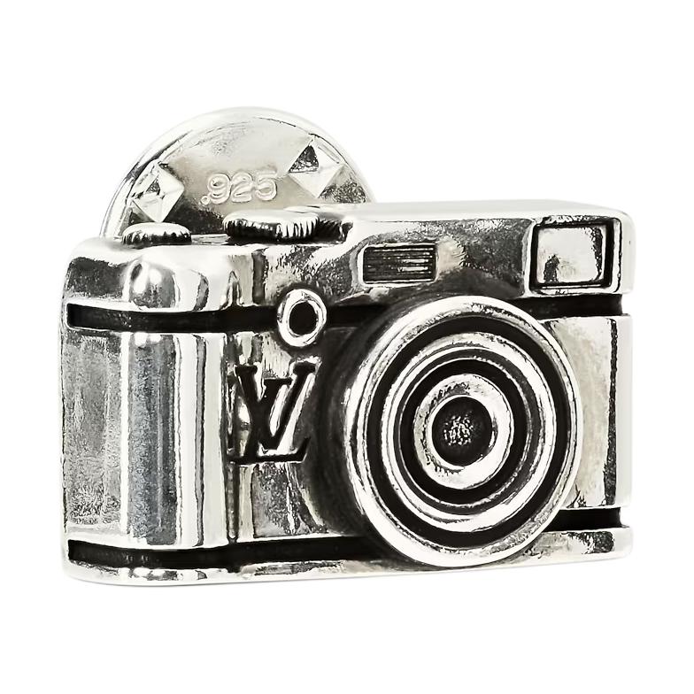 Louis Vuitton Camera Shaped Design Brooch Men accessories Silver M04485