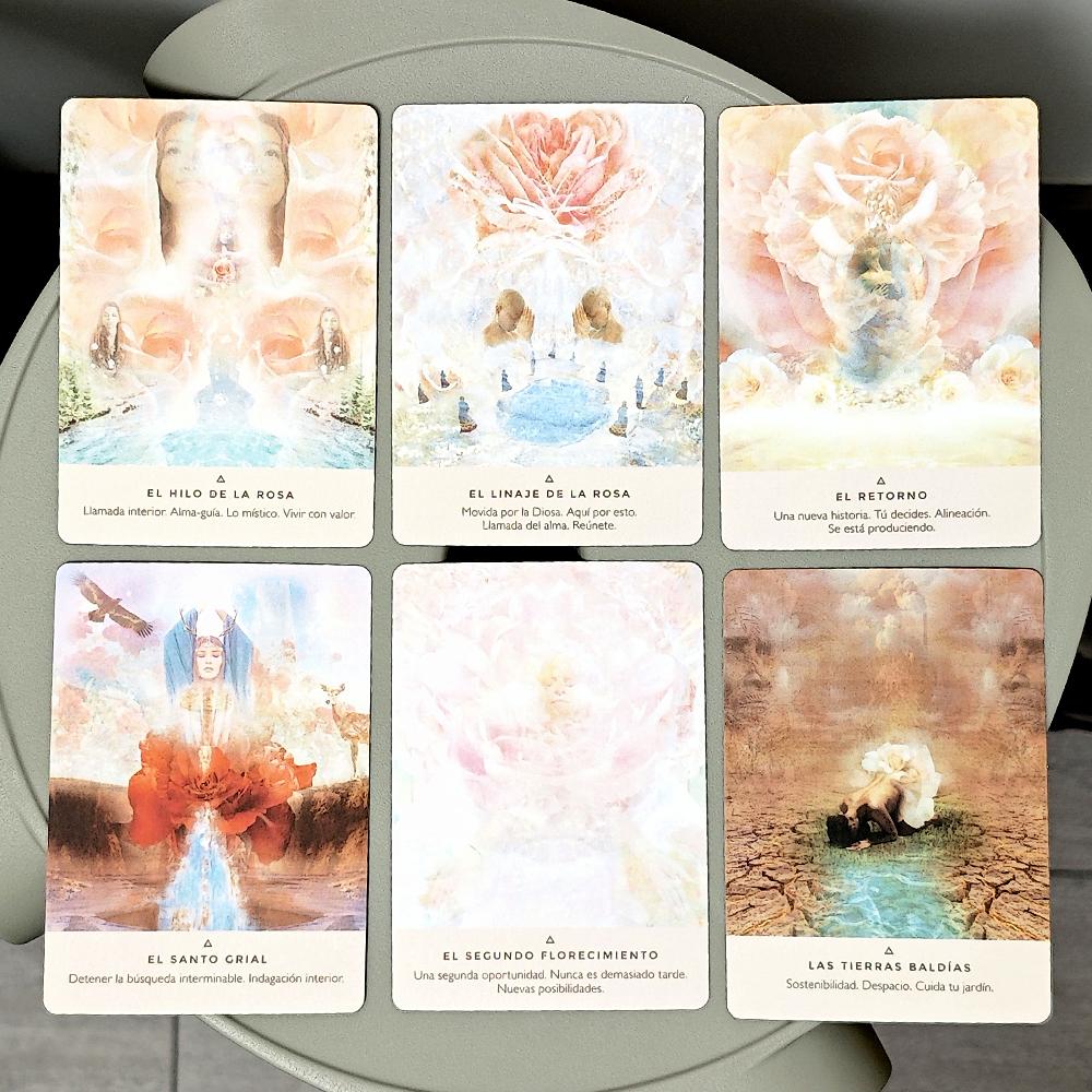 10.4*7.3cm Rose Oracle Spanish Edition 44 Pcs Oracle Cards